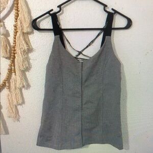 Lulu's Gray and Black Strappy Top